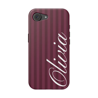 Custom Plum Stripes iPhone Case