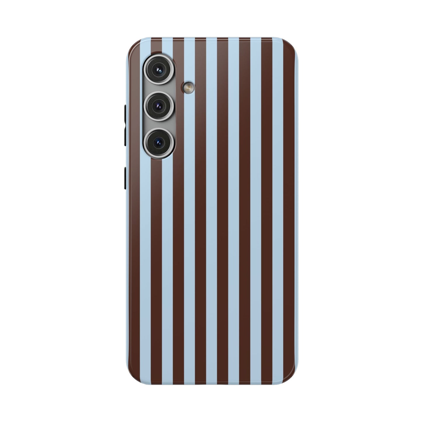 Blue Latte Stripes Samsung Case
