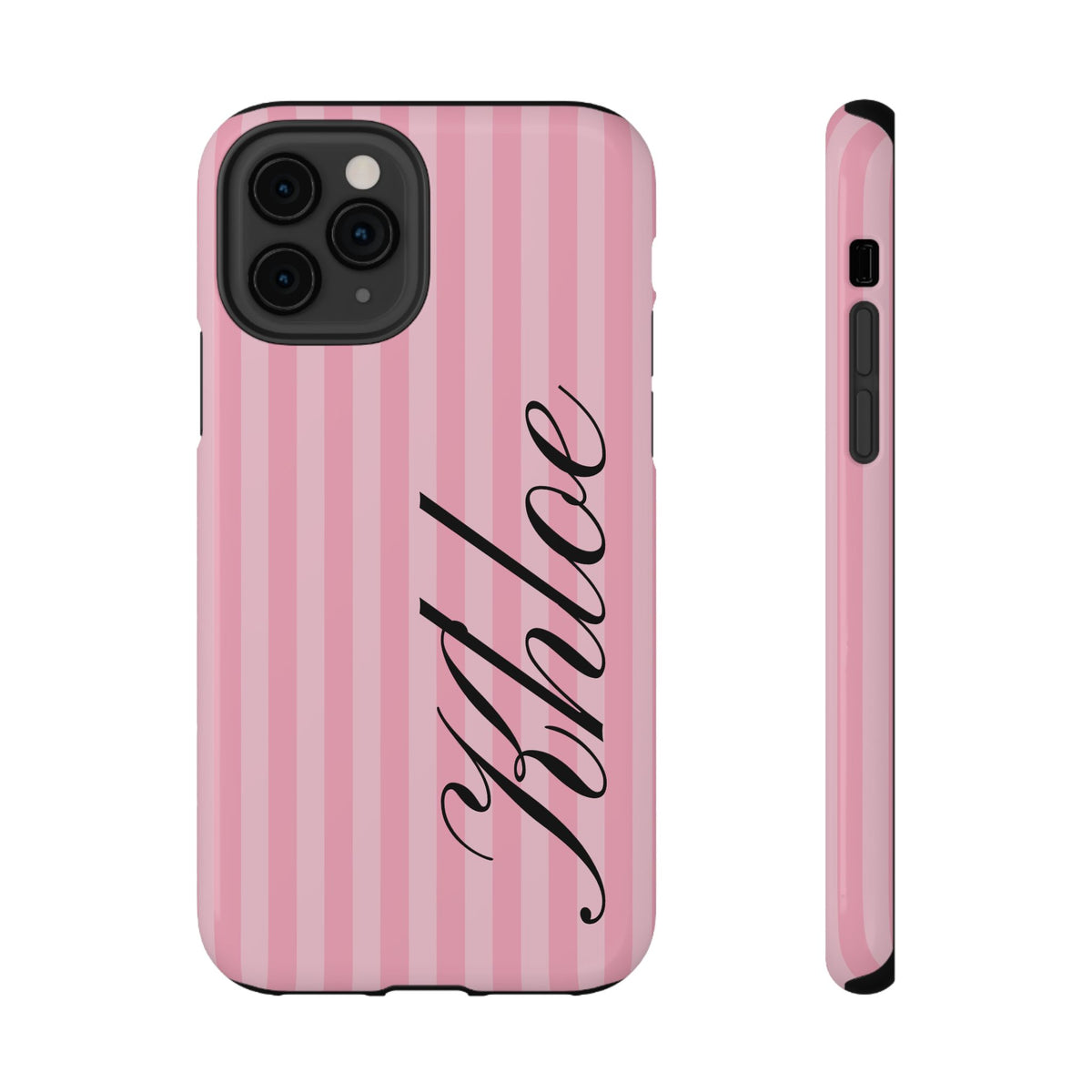 Personalized Bubblegum Stripes iPhone Case
