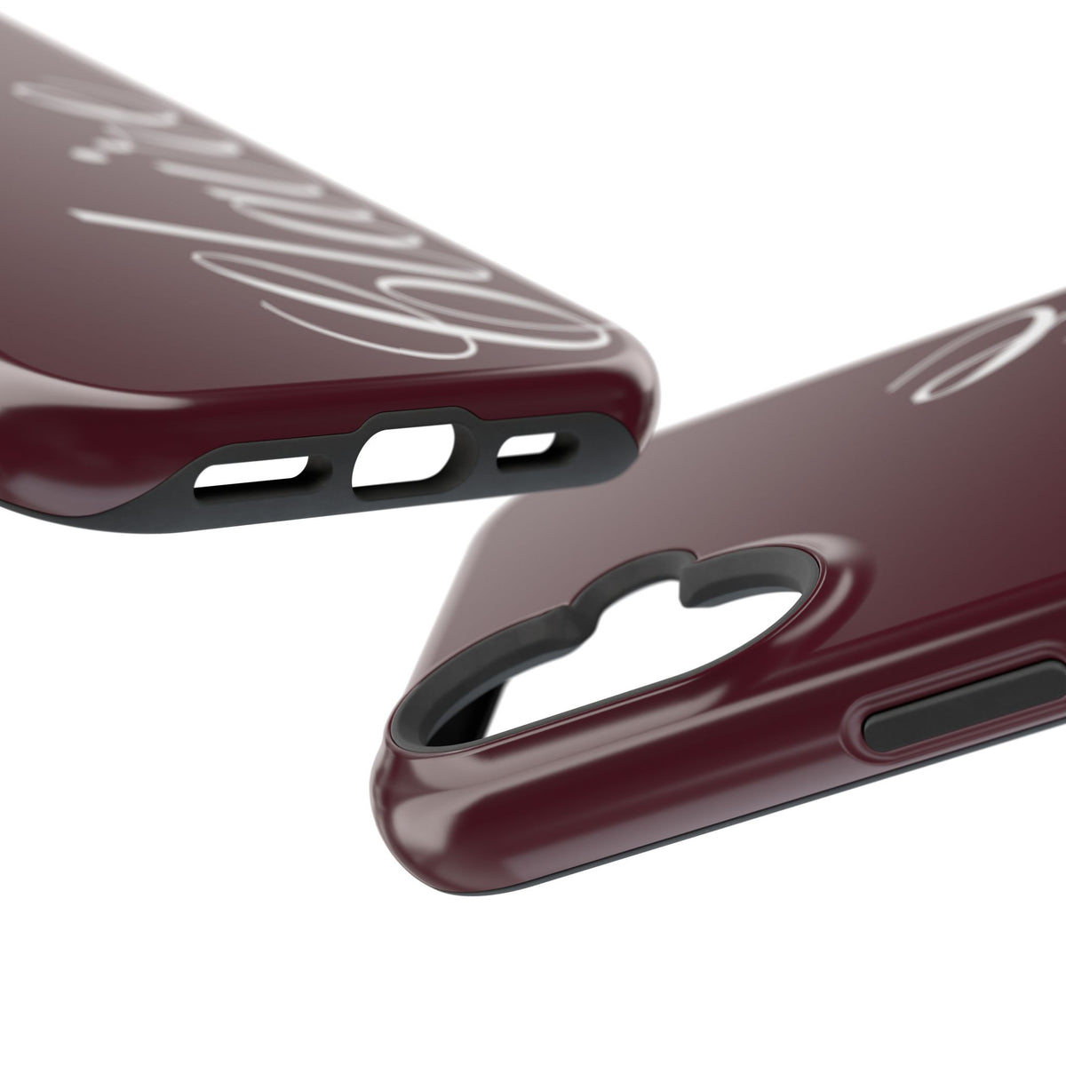 Personalized Burgundy iPhone Case
