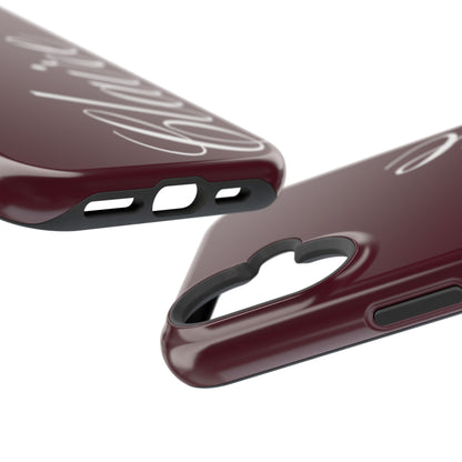 Personalized Burgundy iPhone Case