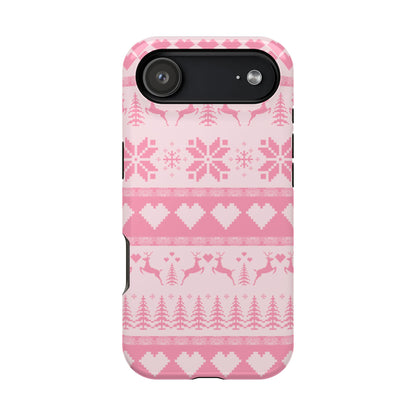 Pink Christmas Sweater iPhone Case