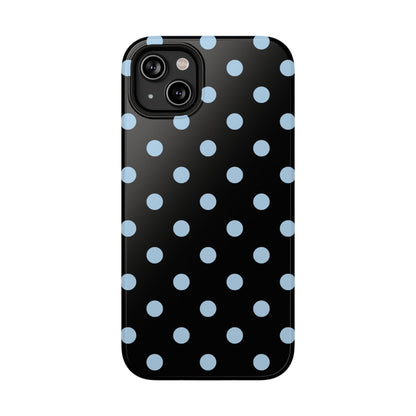 Blue Velvet Polka Dots iPhone Case