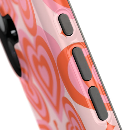 Pink & Red Hearts iPhone Case
