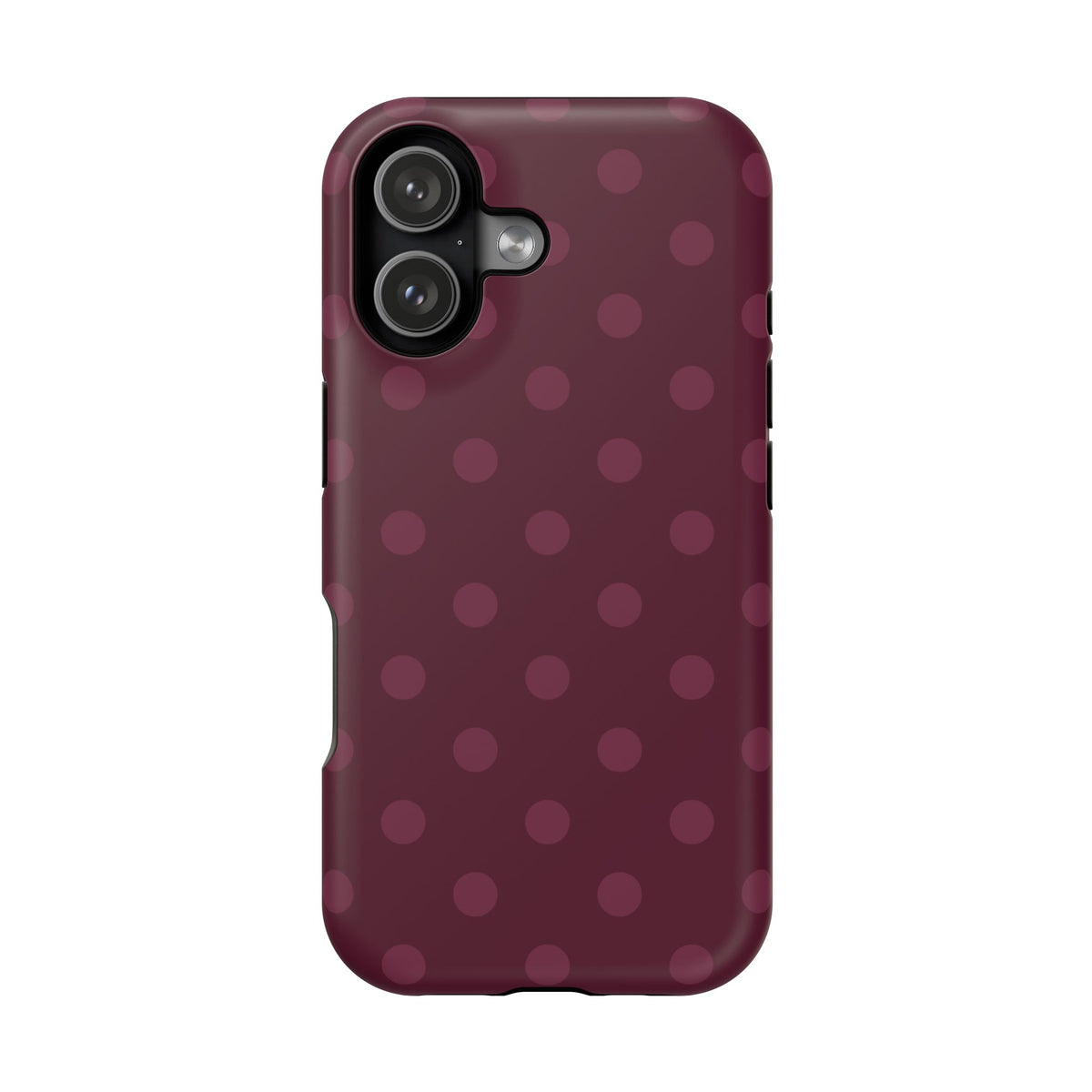 Plum Polka Dots iPhone Case