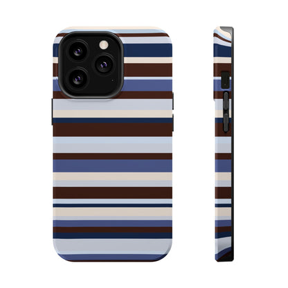 Blueberry Mocha Stripes iPhone Case