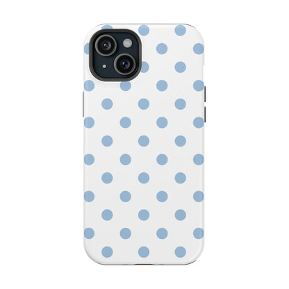 Blue Clouds Polka Dots iPhone Case