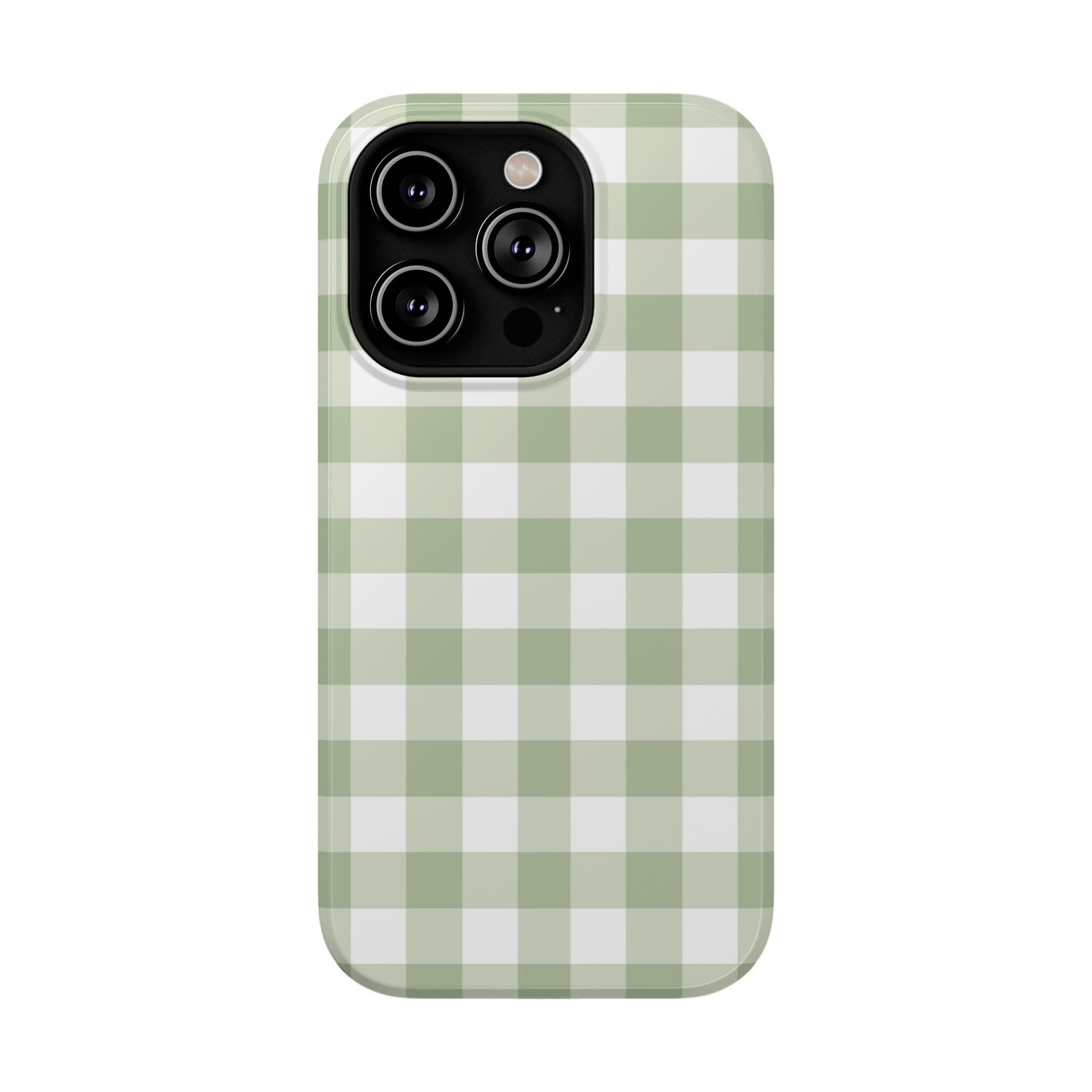 Green Gingham iPhone Case