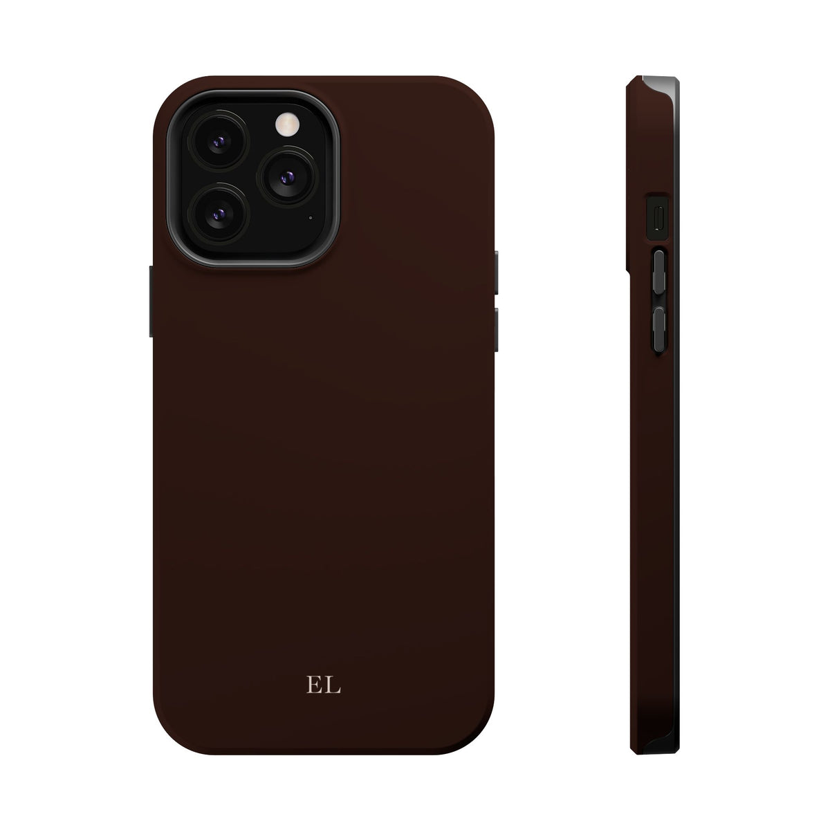 Custom Initials Mocha iPhone Case