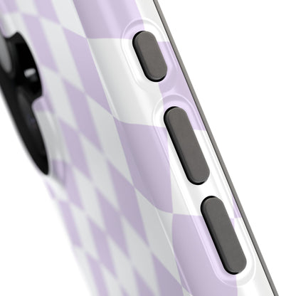 Purple Wavy Checkered iPhone Case