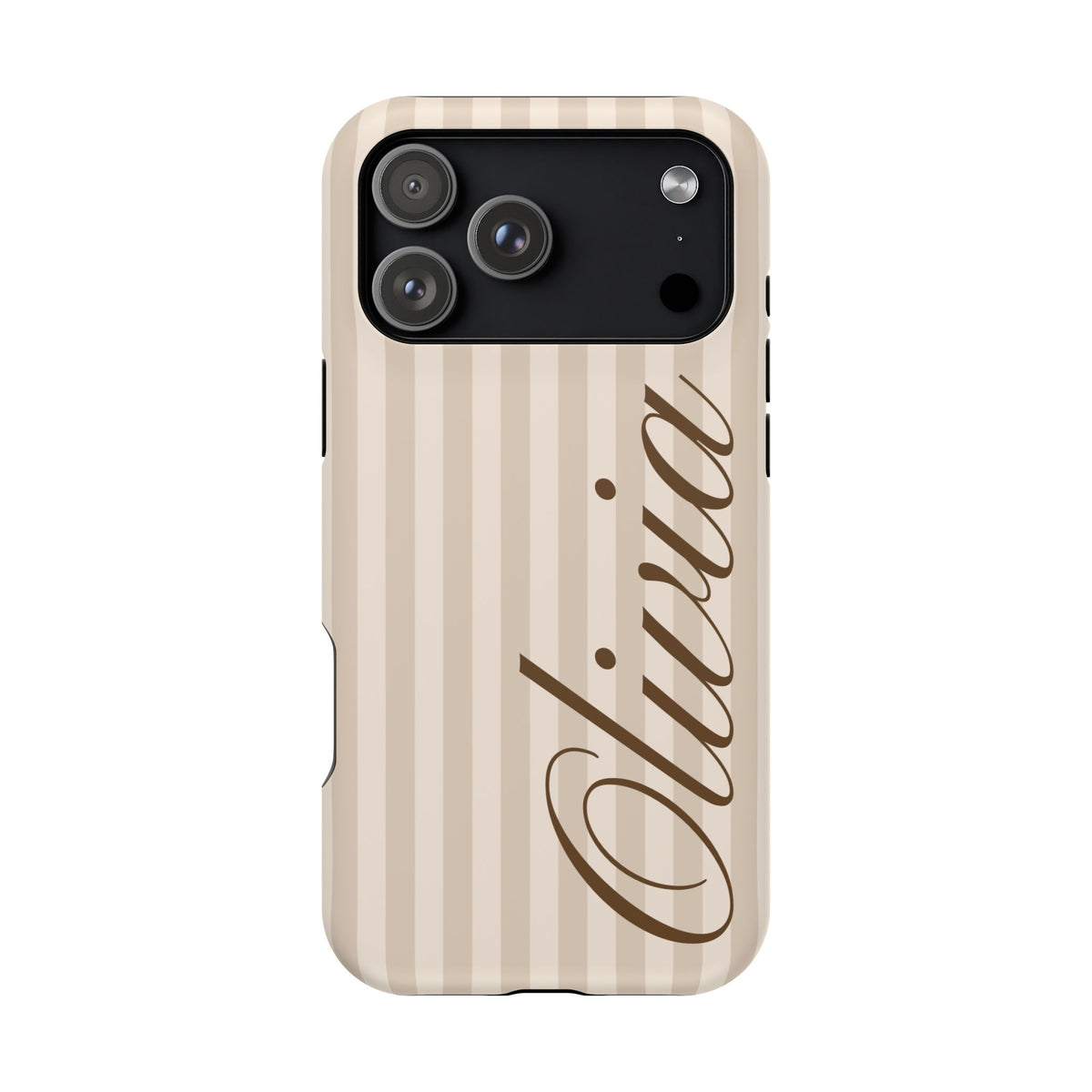 Custom Beige Stripes iPhone Case