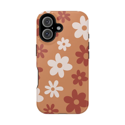 Brown Flower Power iPhone Case