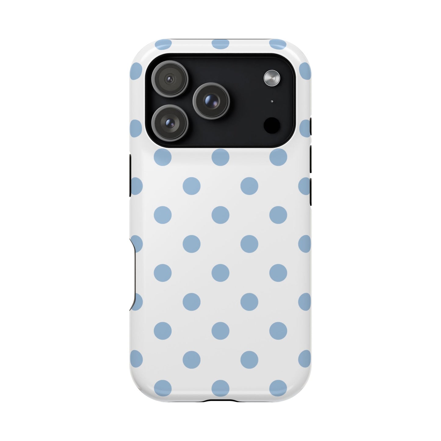 Blue Clouds Polka Dots iPhone Case