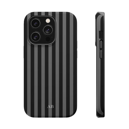 Custom Initials Twilight Stripes iPhone Case