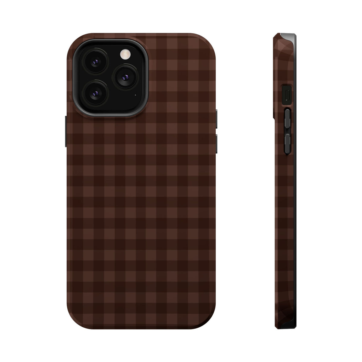 Brown Gingham iPhone Case