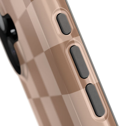 Toffee Checkered iPhone Case