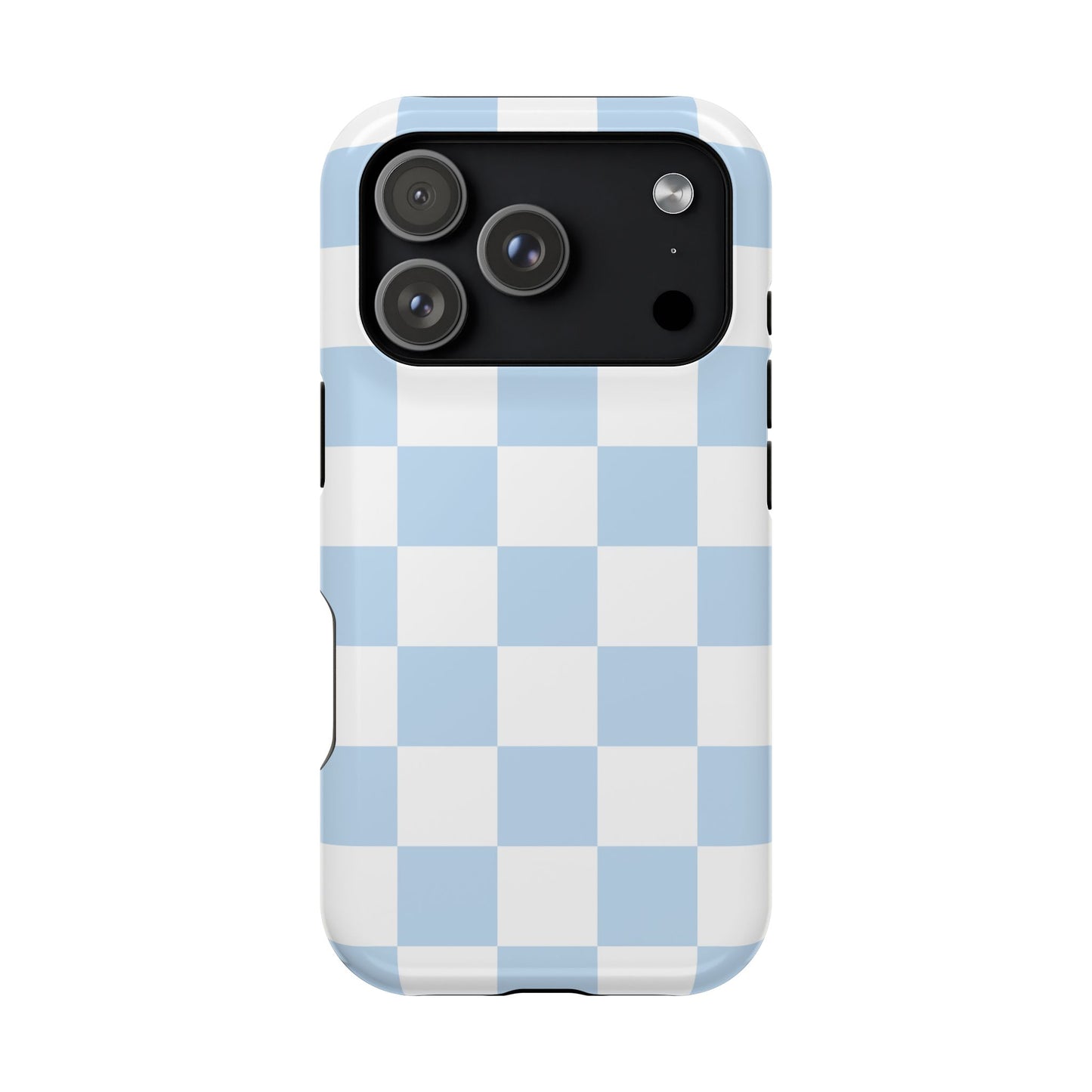 Pastel Blue Checkered iPhone Case