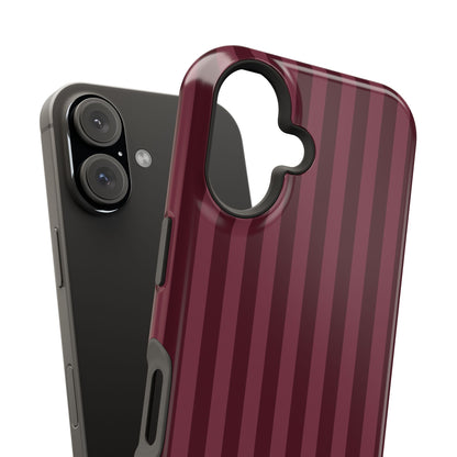 Burgundy Stripes iPhone Case