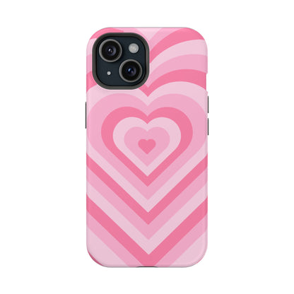 Pink Glowing Hearts iPhone Case