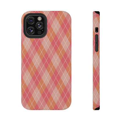 Pink Argyle iPhone Case