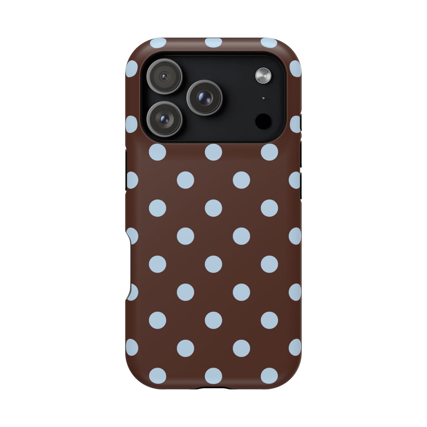 Blue Latte Polka Dots iPhone Case