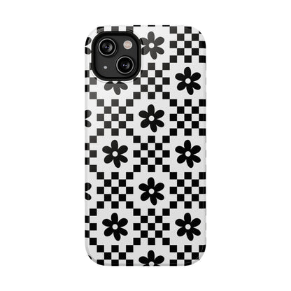 Monochrome Daisy iPhone Case