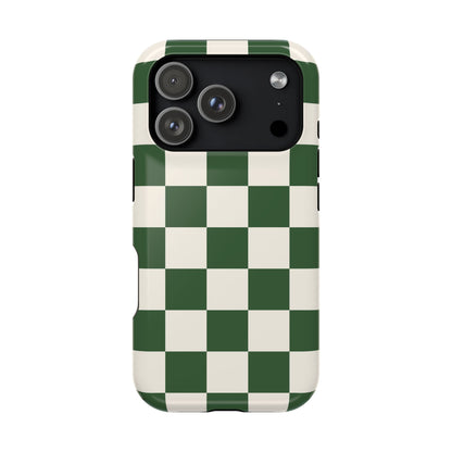 Green Checkered iPhone Case