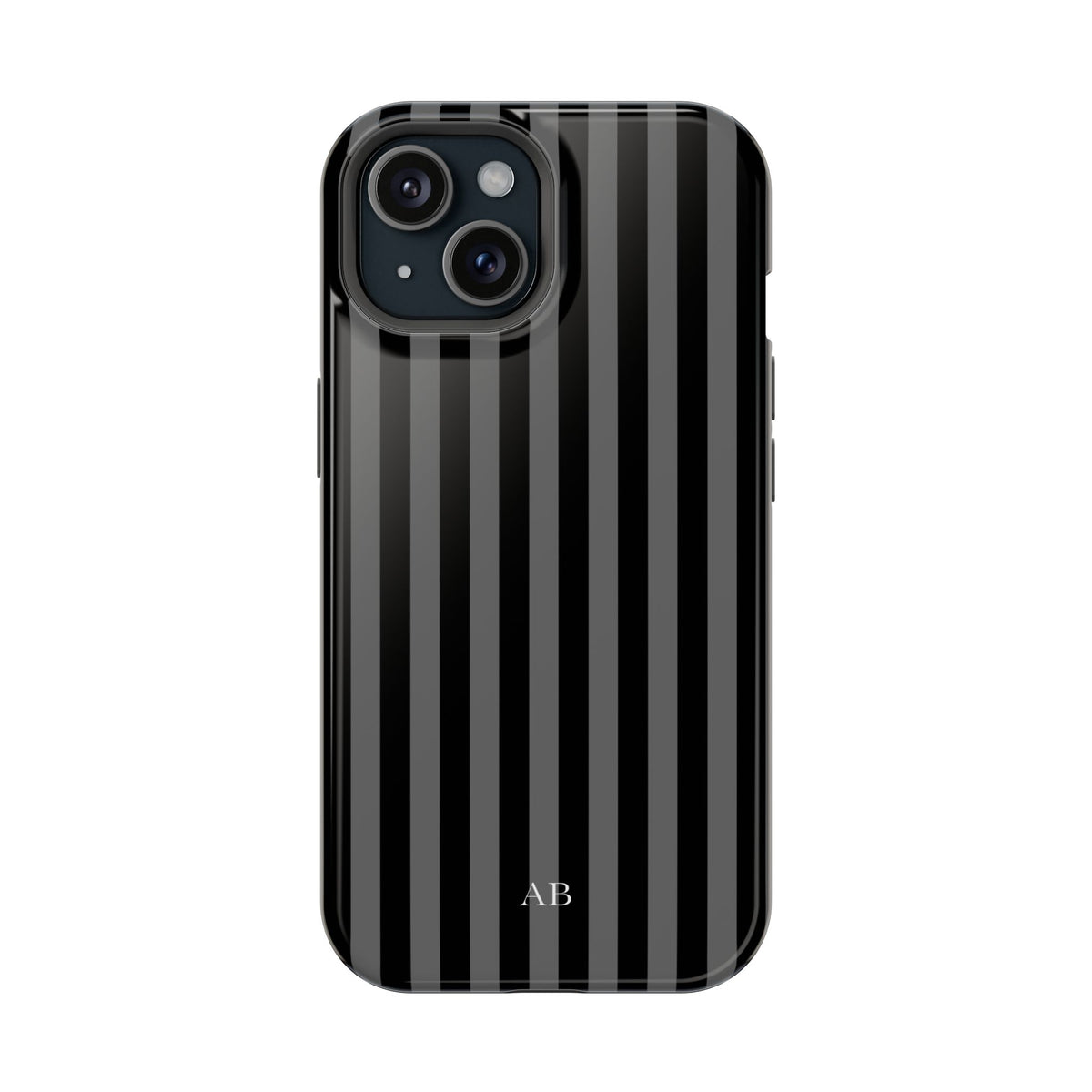 Custom Initials Twilight Stripes iPhone Case