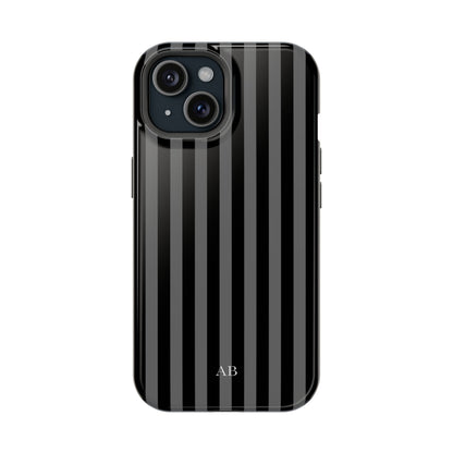 Custom Initials Twilight Stripes iPhone Case