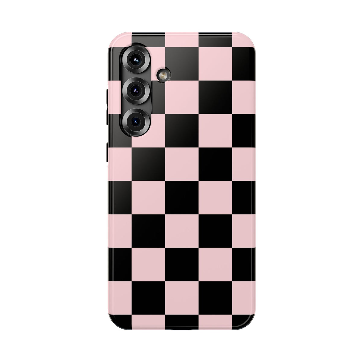 Pink & Black Checkered Samsung Case