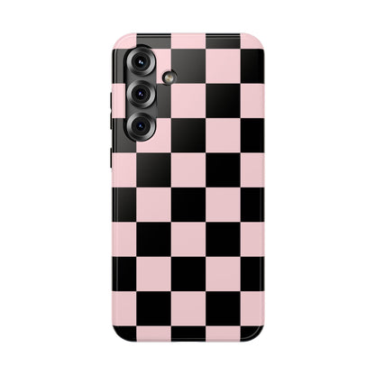 Pink & Black Checkered Samsung Case