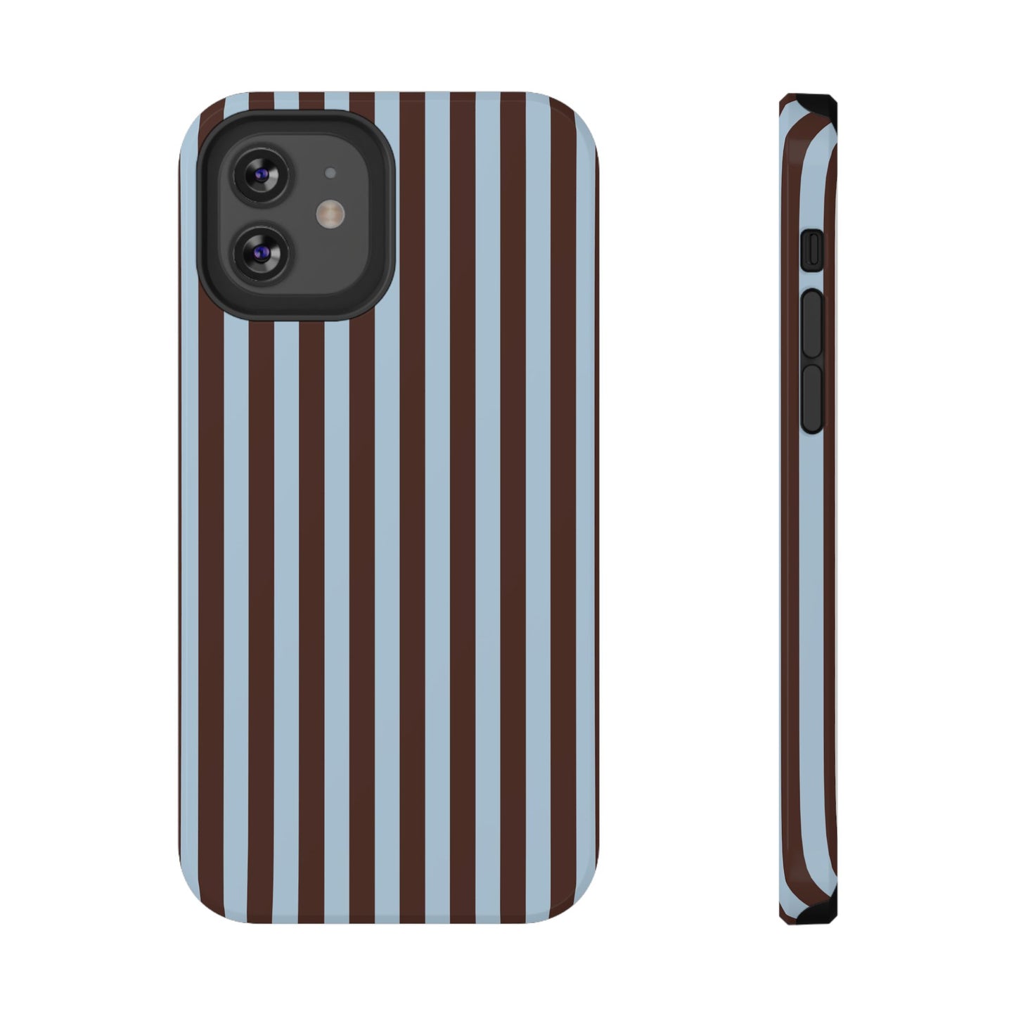 Blue Latte Stripes iPhone Case