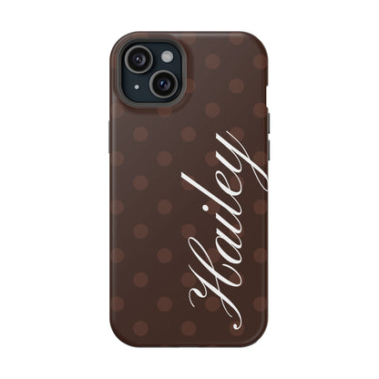 Custom Mocha Polka Dots iPhone Case