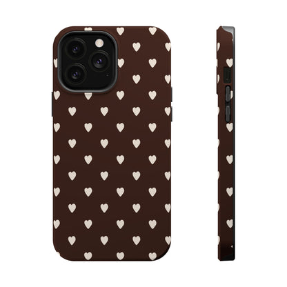 Mocha Hearts iPhone Case
