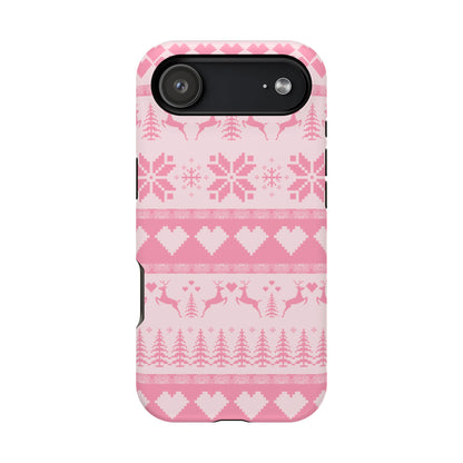 Pink Christmas Sweater iPhone Case