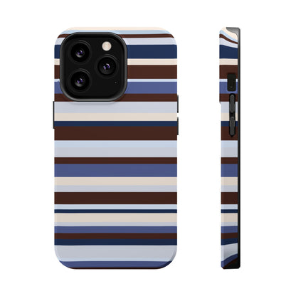 Blueberry Mocha Stripes iPhone Case