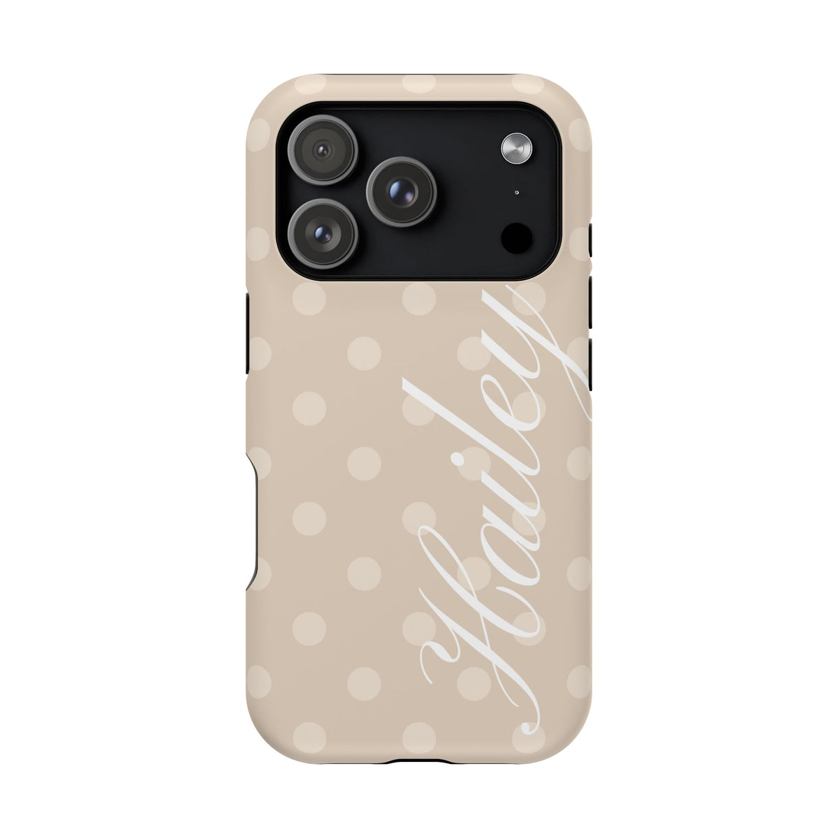 Custom Beige Polka Dots iPhone Case