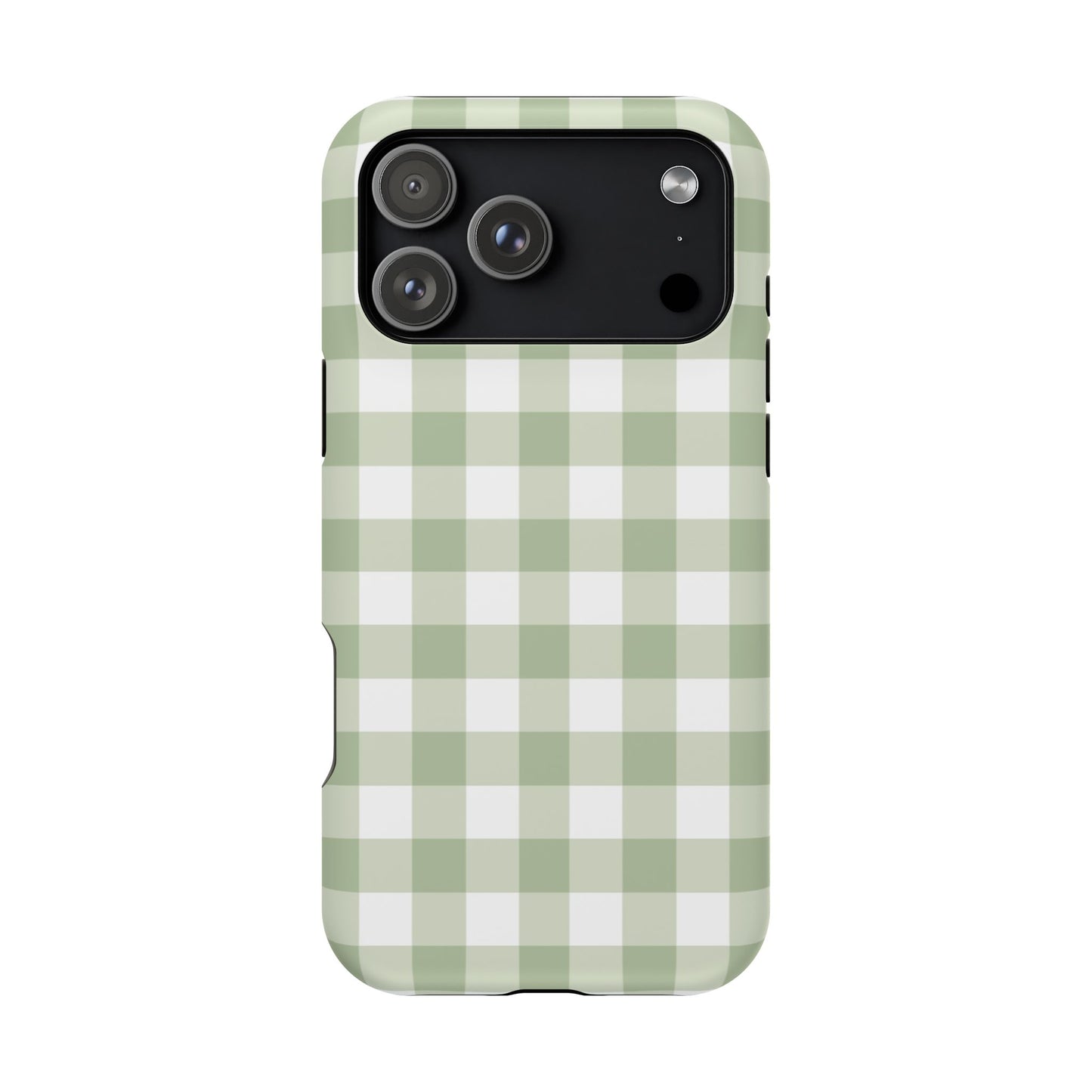 Green Gingham iPhone Case