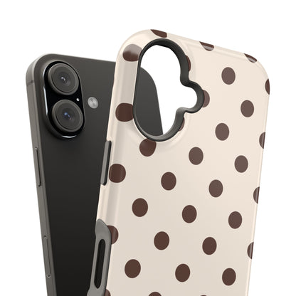 Brown Polka Dots iPhone Case