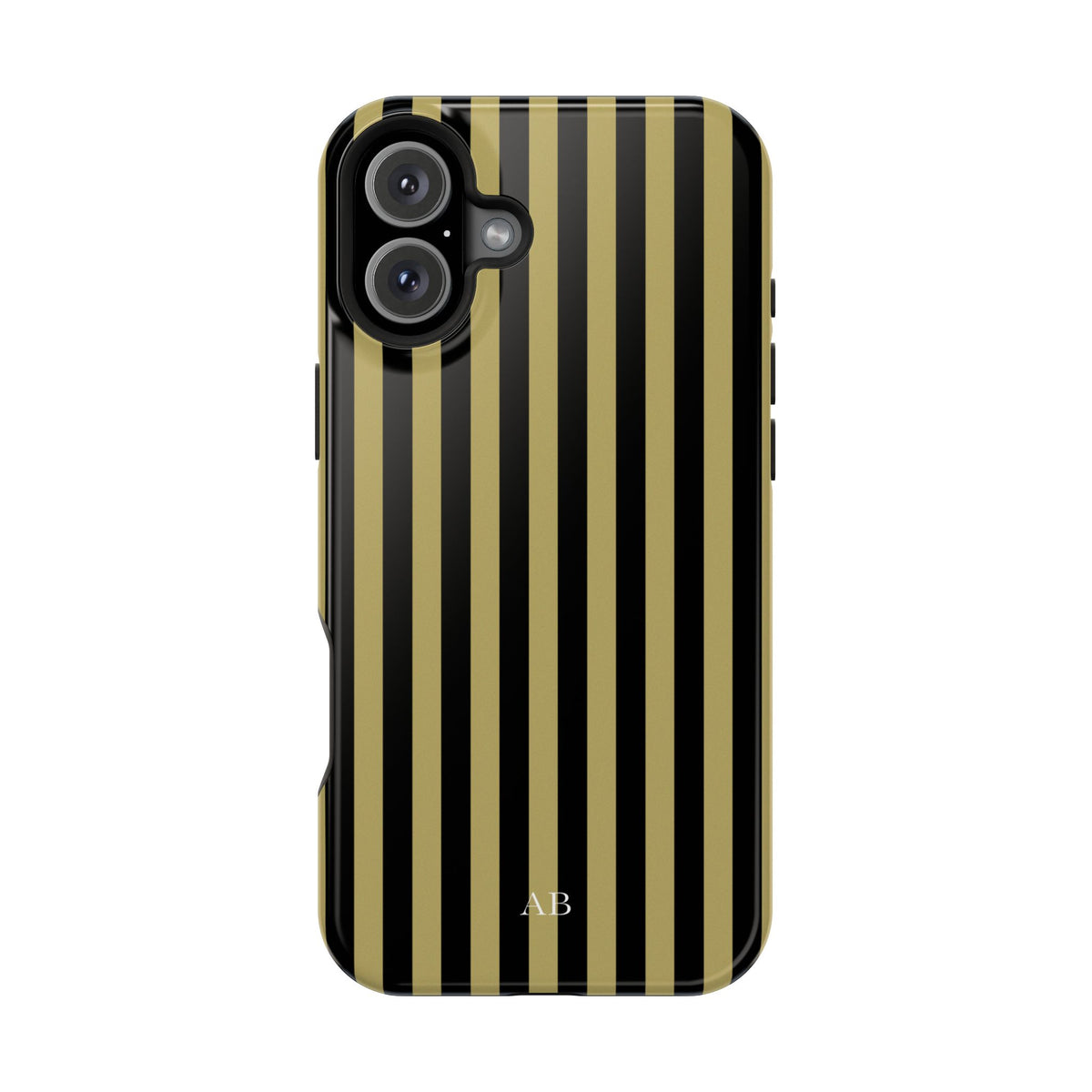 Custom Initials Wicked Stripes iPhone Case