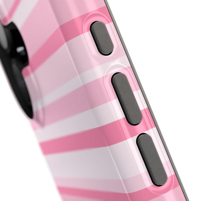 Pink Candy Stripes iPhone Case