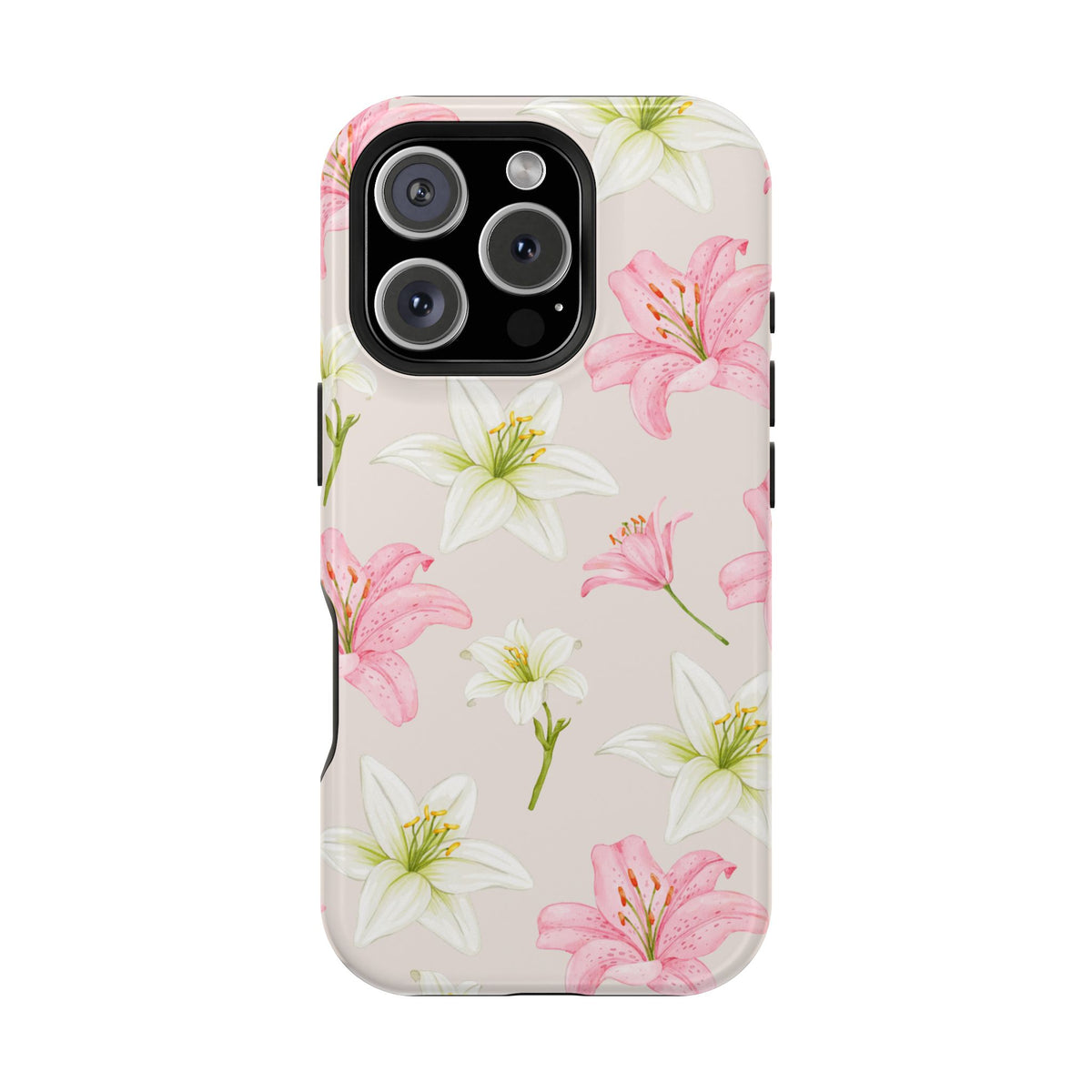 Beige Tiger Lily iPhone Case from Stella Cases