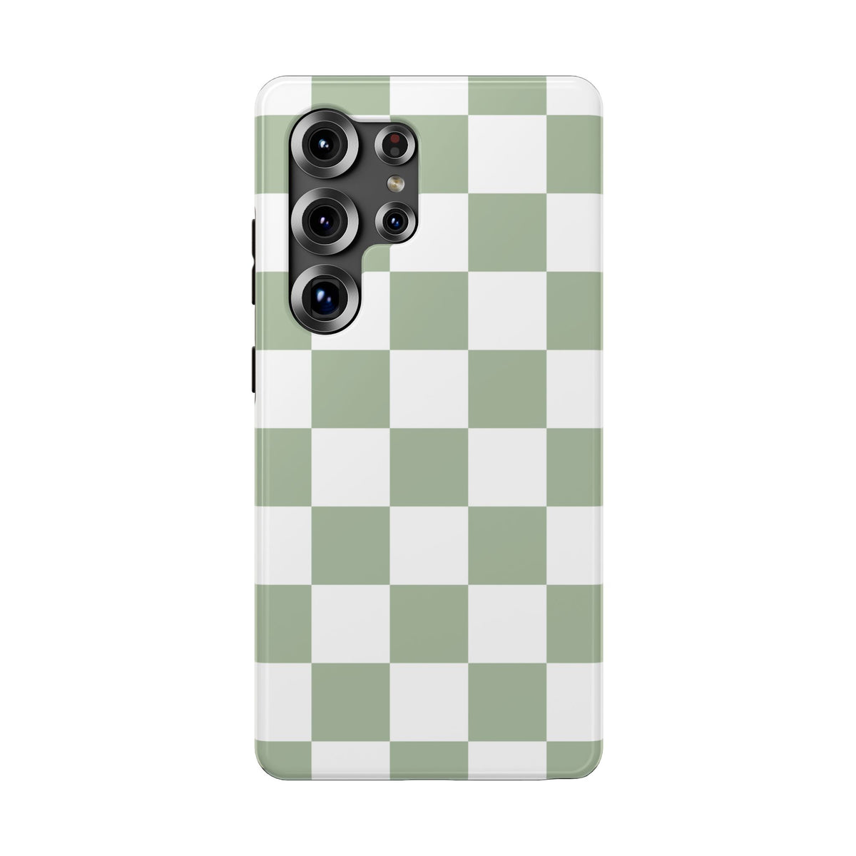 Sage Green Checkered Samsung Case
