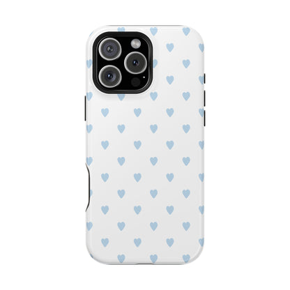 Blue Little Hearts iPhone Case