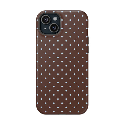 Blue Latte Mini Dots iPhone Case