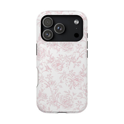French Rosy Toile iPhone Case