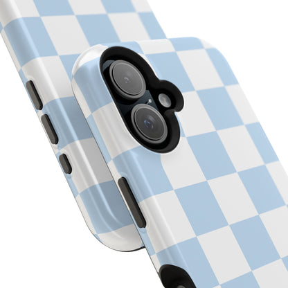 Pastel Blue Checkered iPhone Case