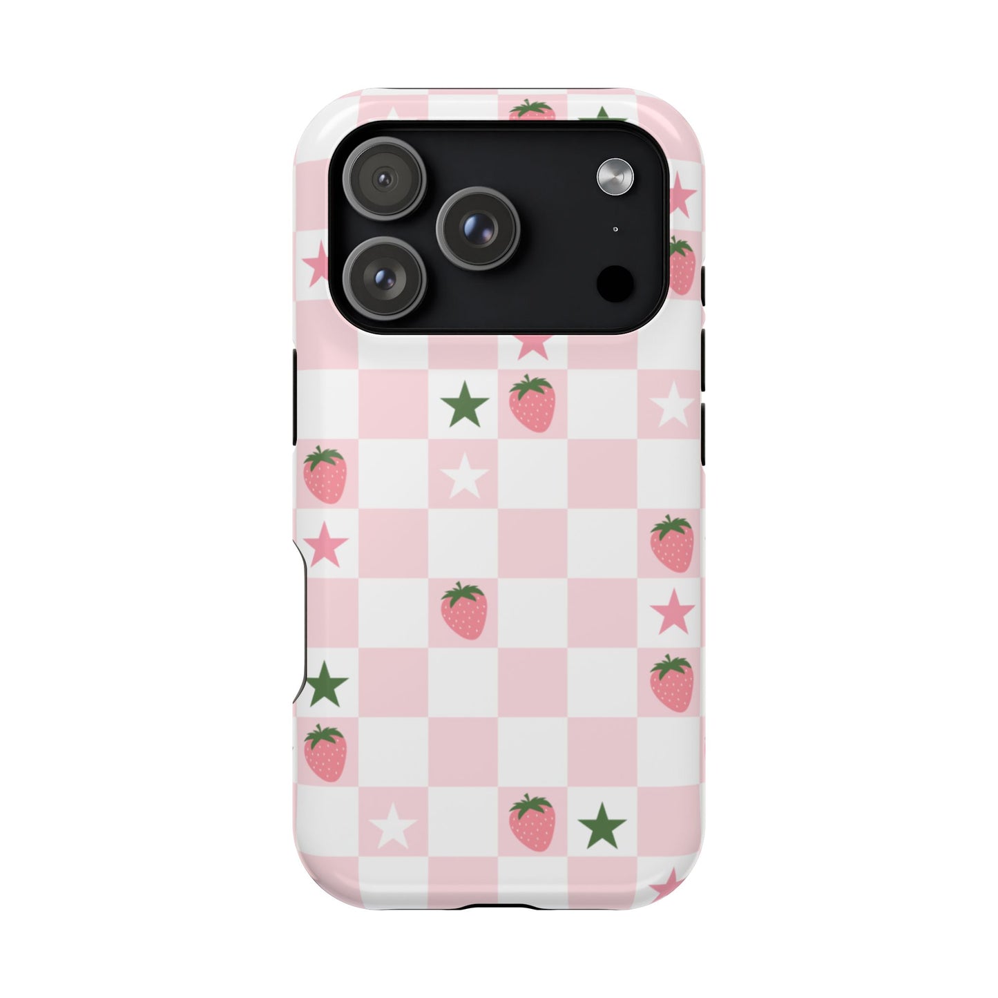Strawberry Check iPhone Case