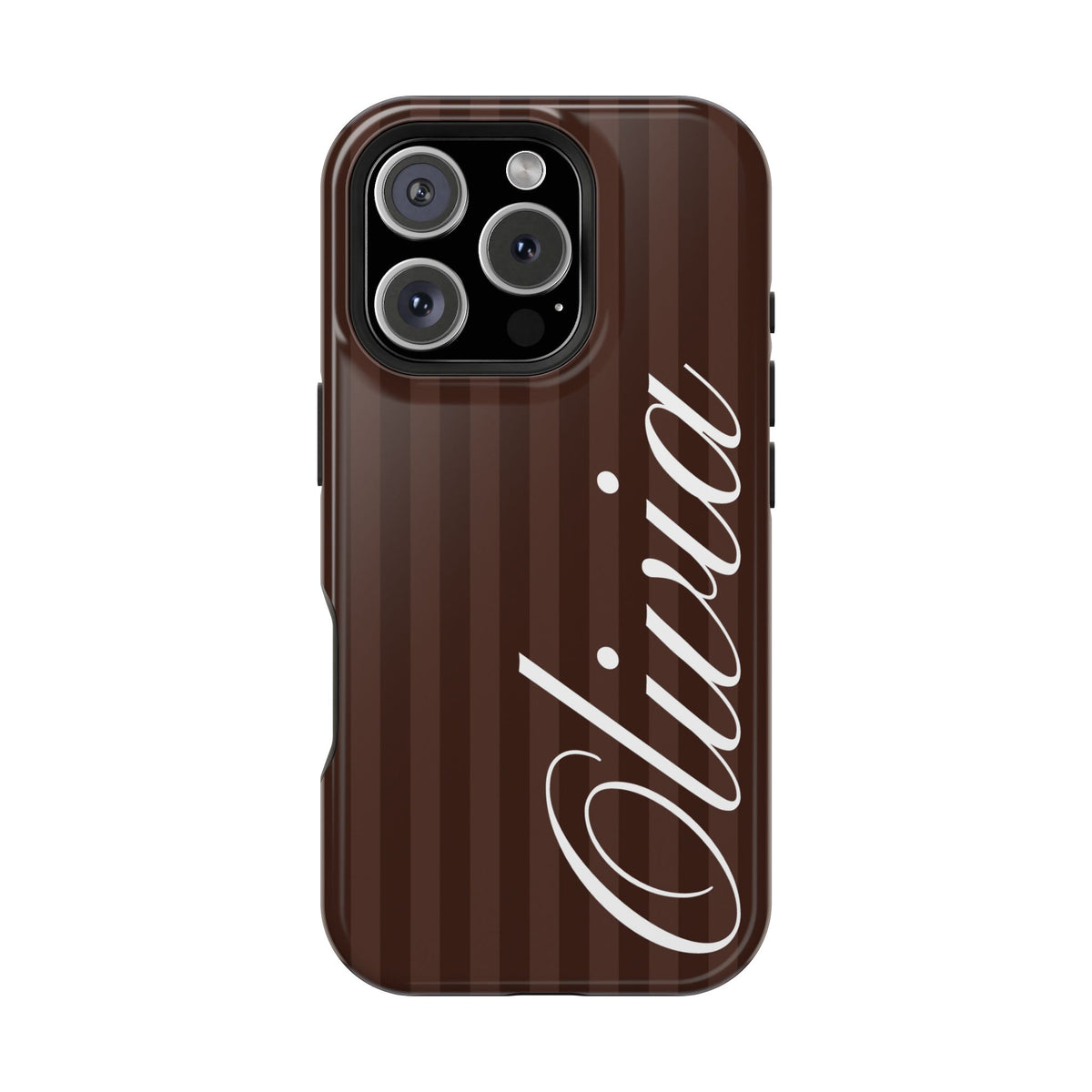 Custom Mocha Stripes iPhone Case