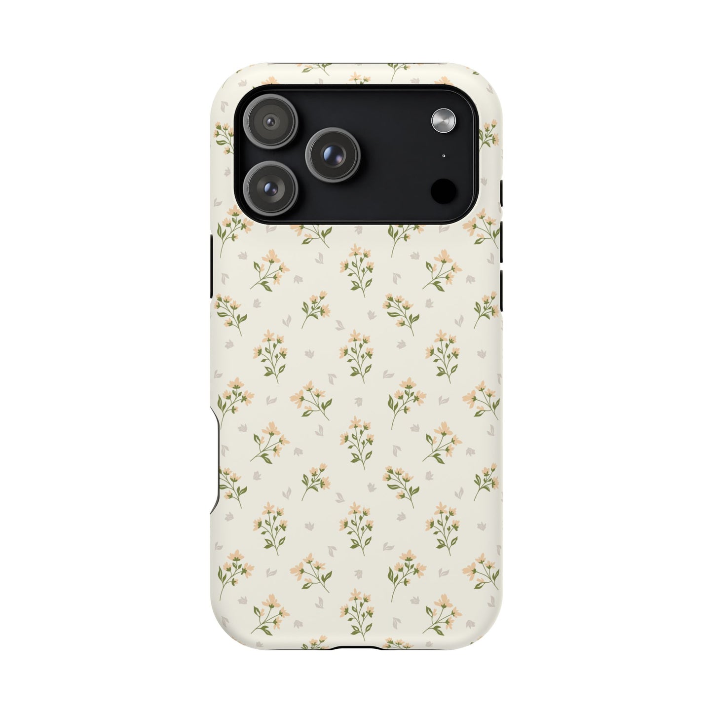 Orange Ditsy Flowers iPhone Case
